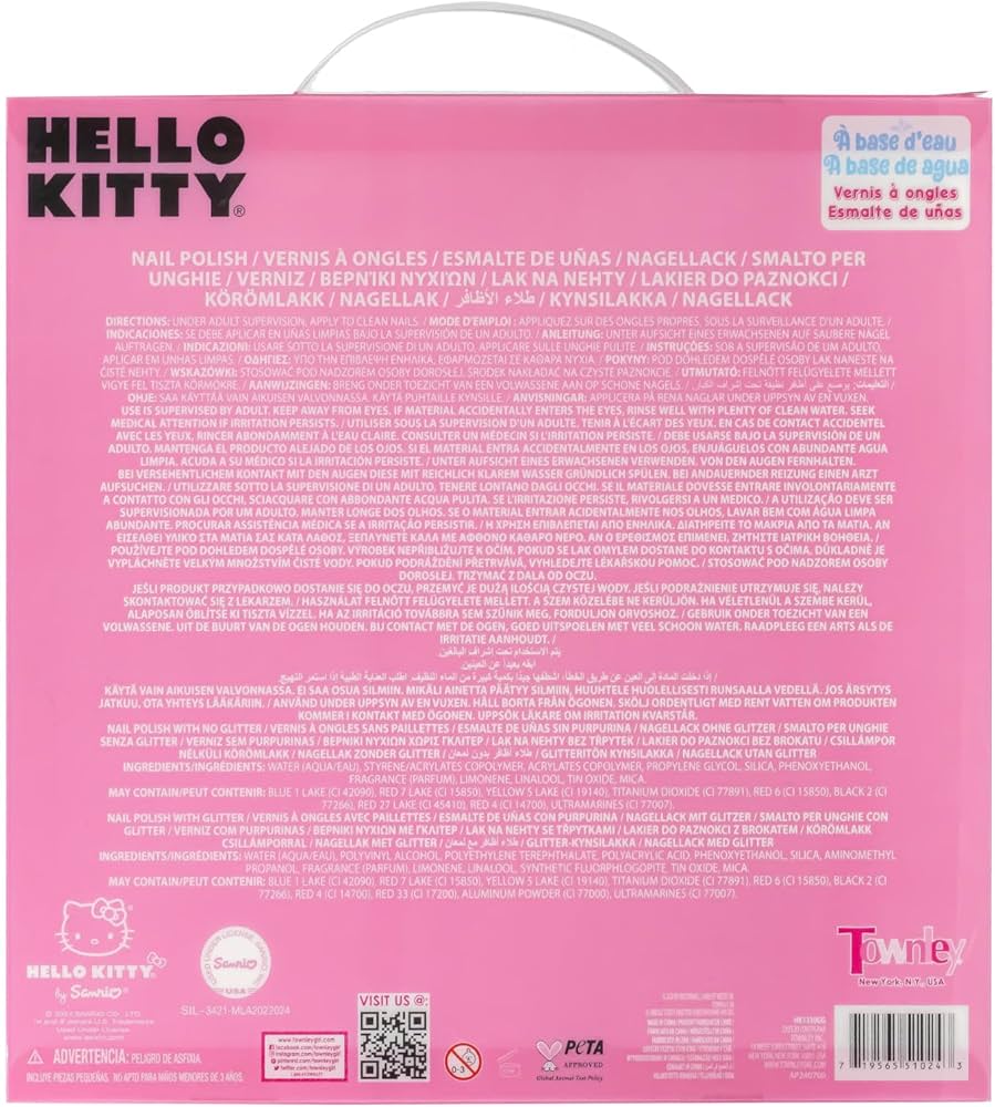 Townley Girl Hello Kitty Peel-Off Nail Polish Set
