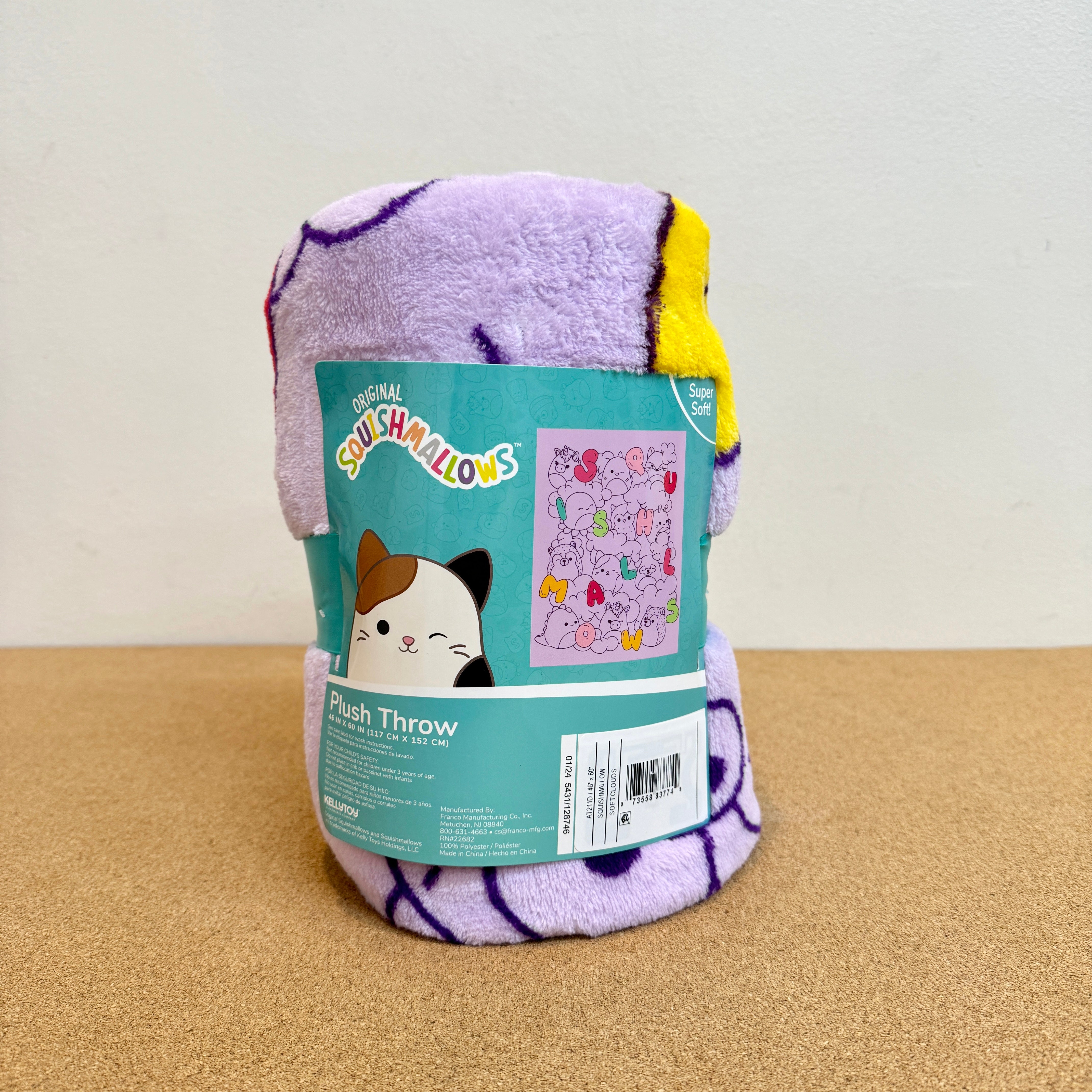 Squishmallows Kid’s Throw 46x60inch