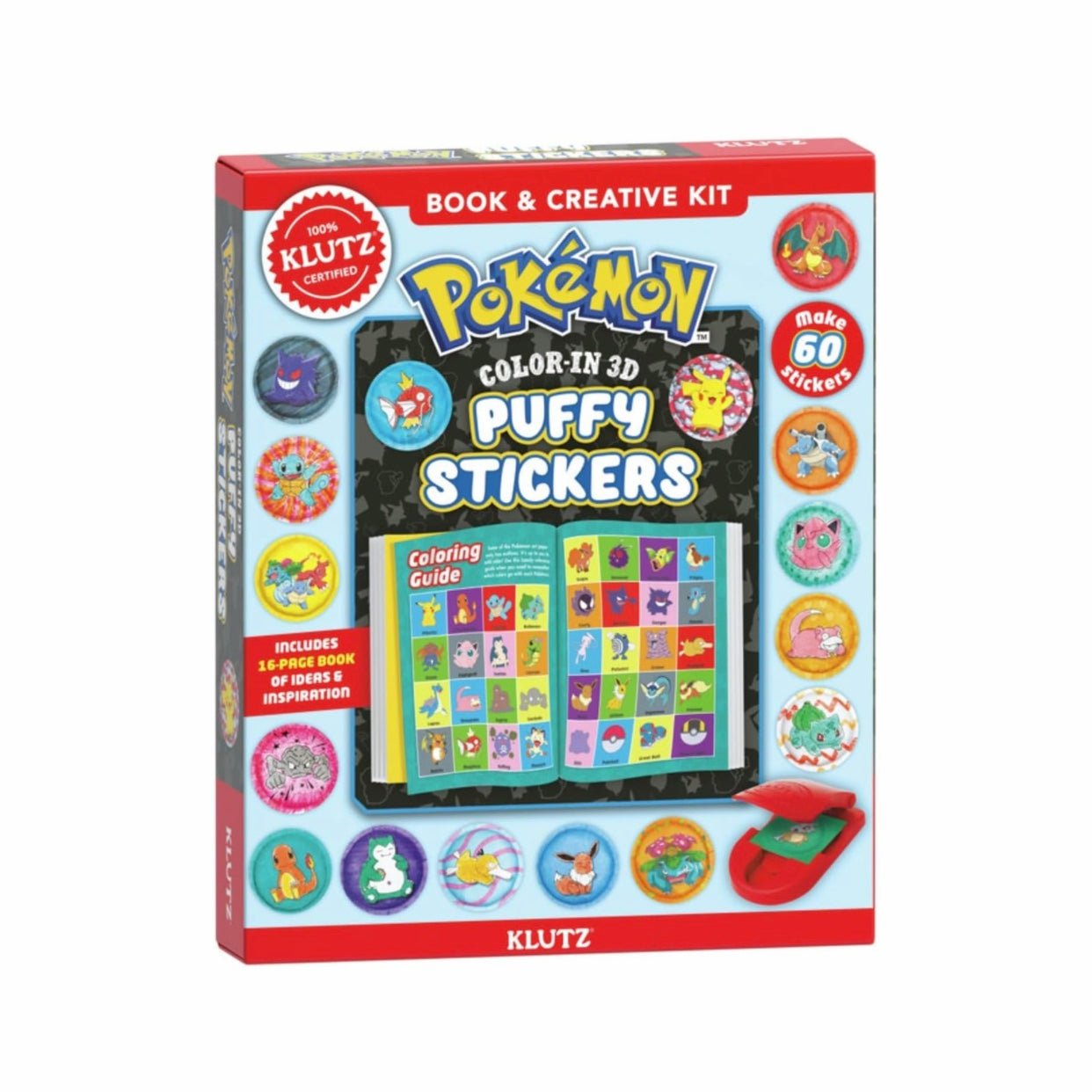 Klutz Pokemon Color-In 3D Stickers Carft Kit