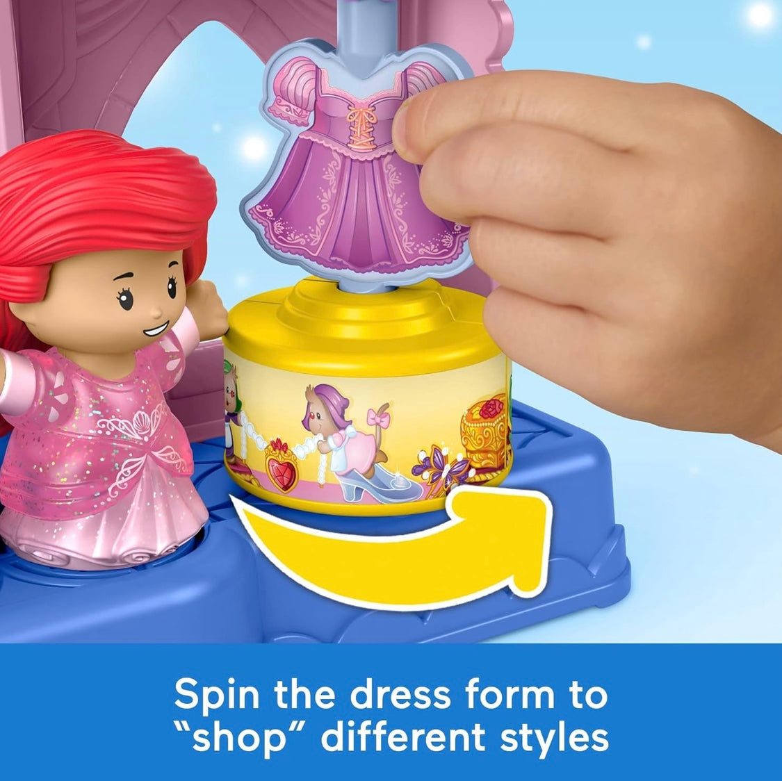 Fisher Price Little People Disney Princess Shimmer & Glow Dress Shop Playset