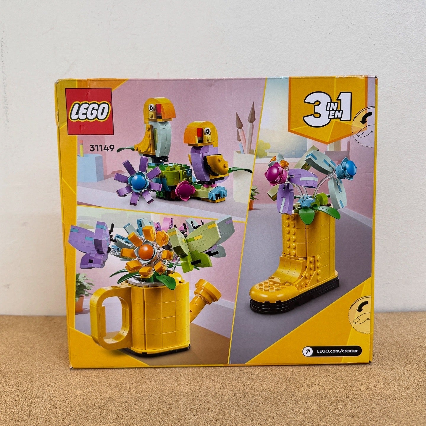 Lego Creator 3 in 1 Flowers In Watering Can Building Toy Set