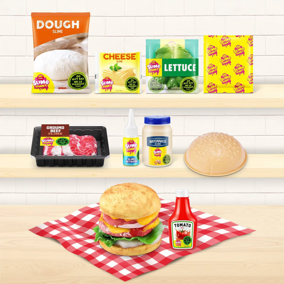 Slime Mart Small Basket Burger Craft Kit