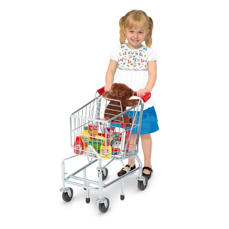 Melissa & Doug Shopping Toy Cart with Sturdy Metal Frame