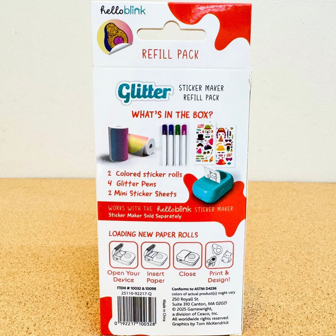 Hello Blink Sticker Maker Refill Pack Glitter Sticker