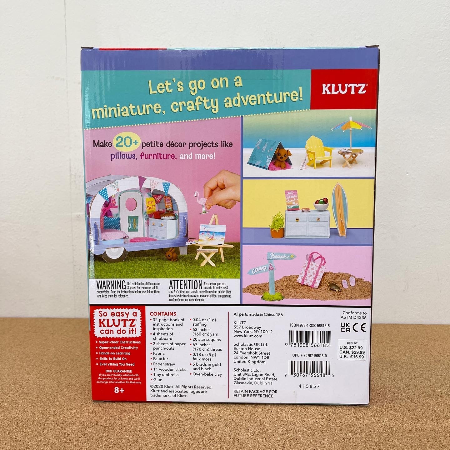 Klutz Make Your Own Tiny Camper Craft Kit