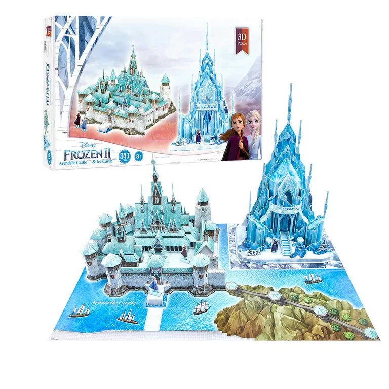 Disney Frozen II Arendelle Castle & Ice Castle 3D Puzzle