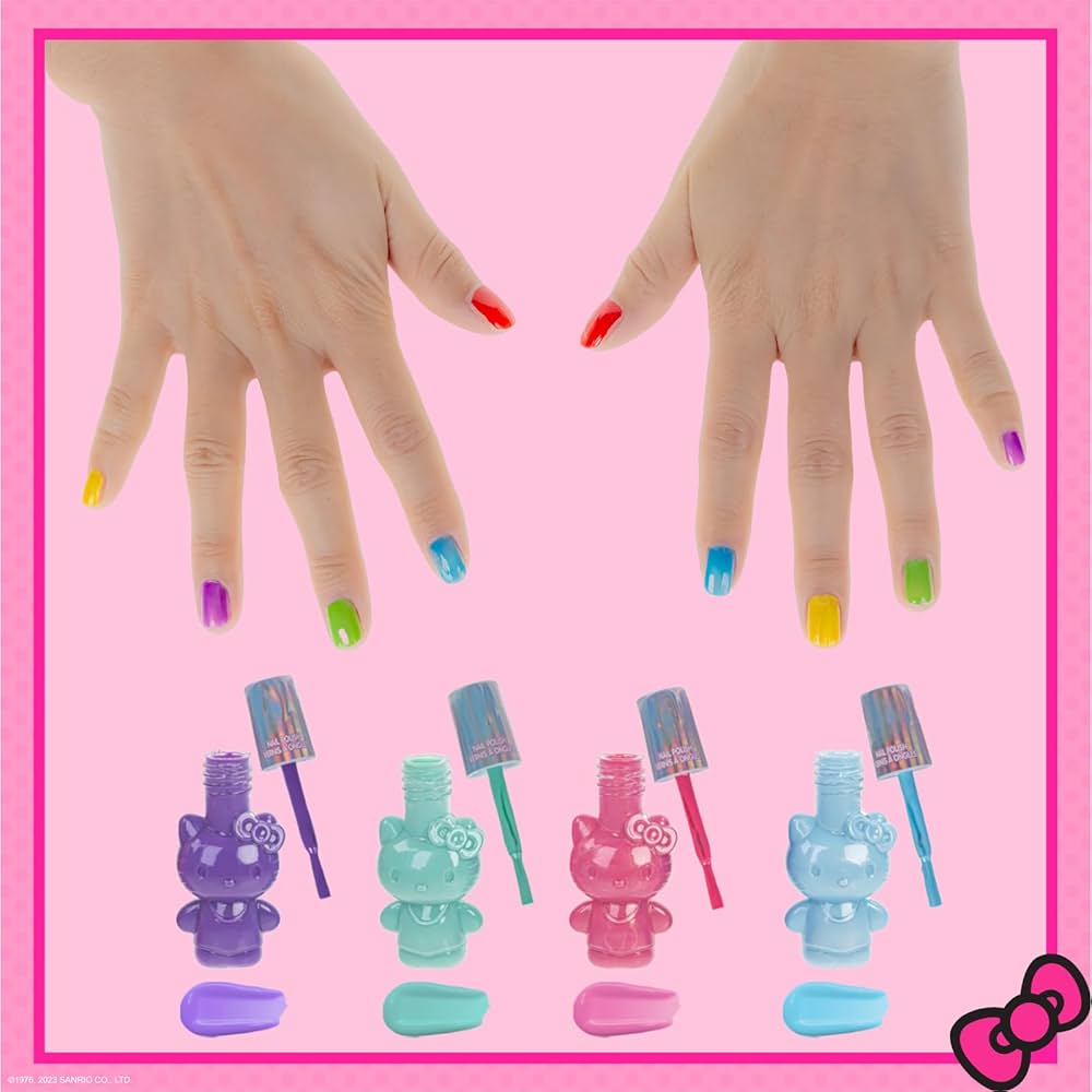 Hello Kitty Nail Polish and Lip Gloss Make Up Set
