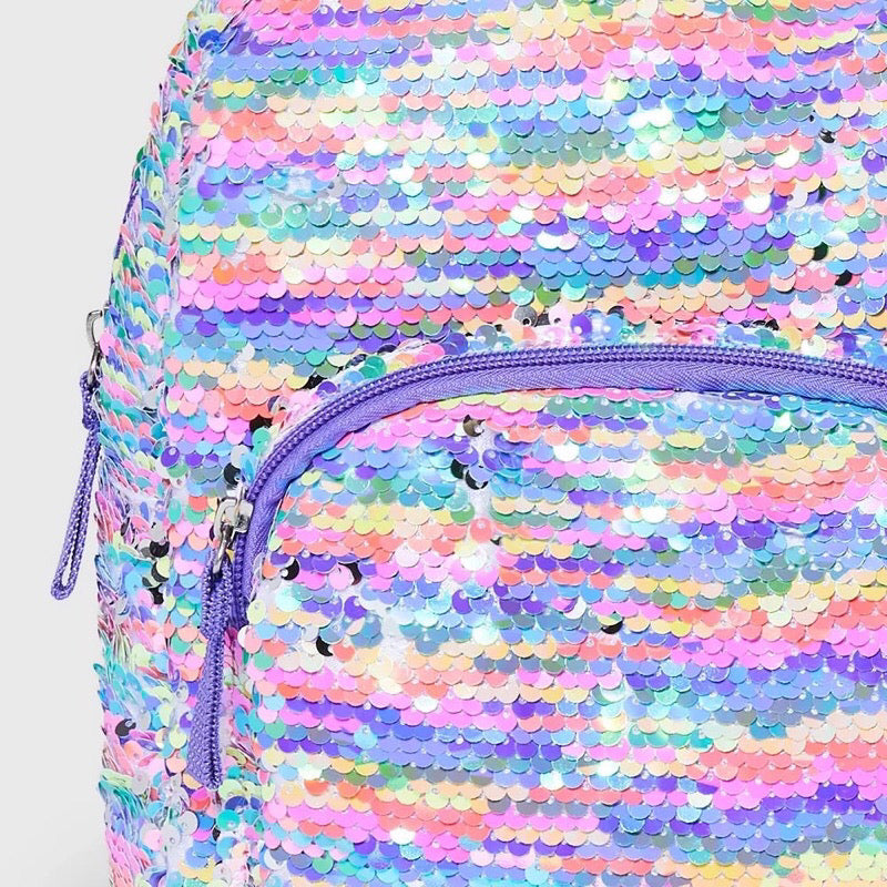Girl Reversible Sequin Mini Backpack 10.5”