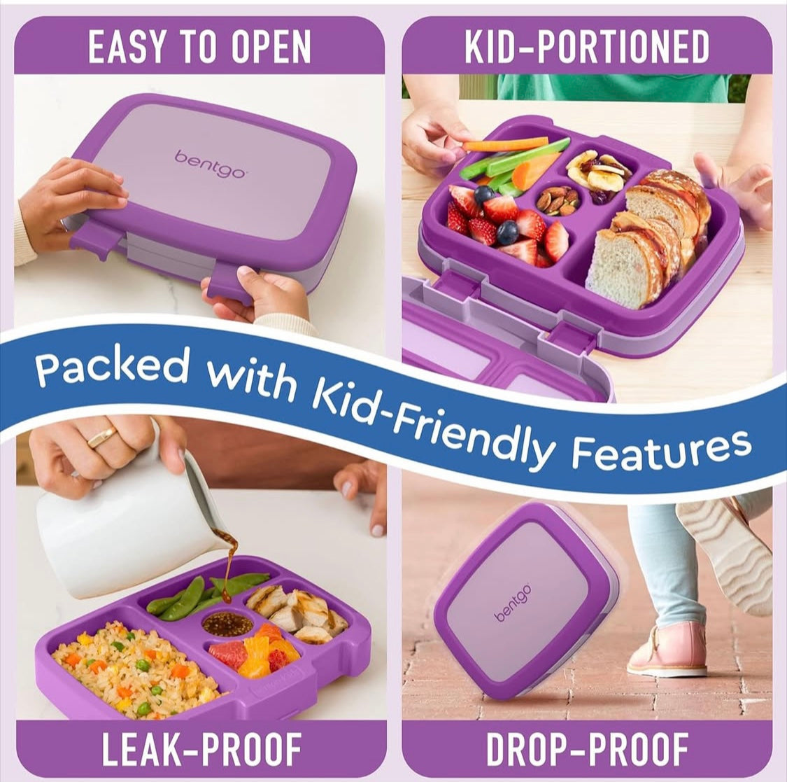 Bentgo Kids Lunch Box - Purple
