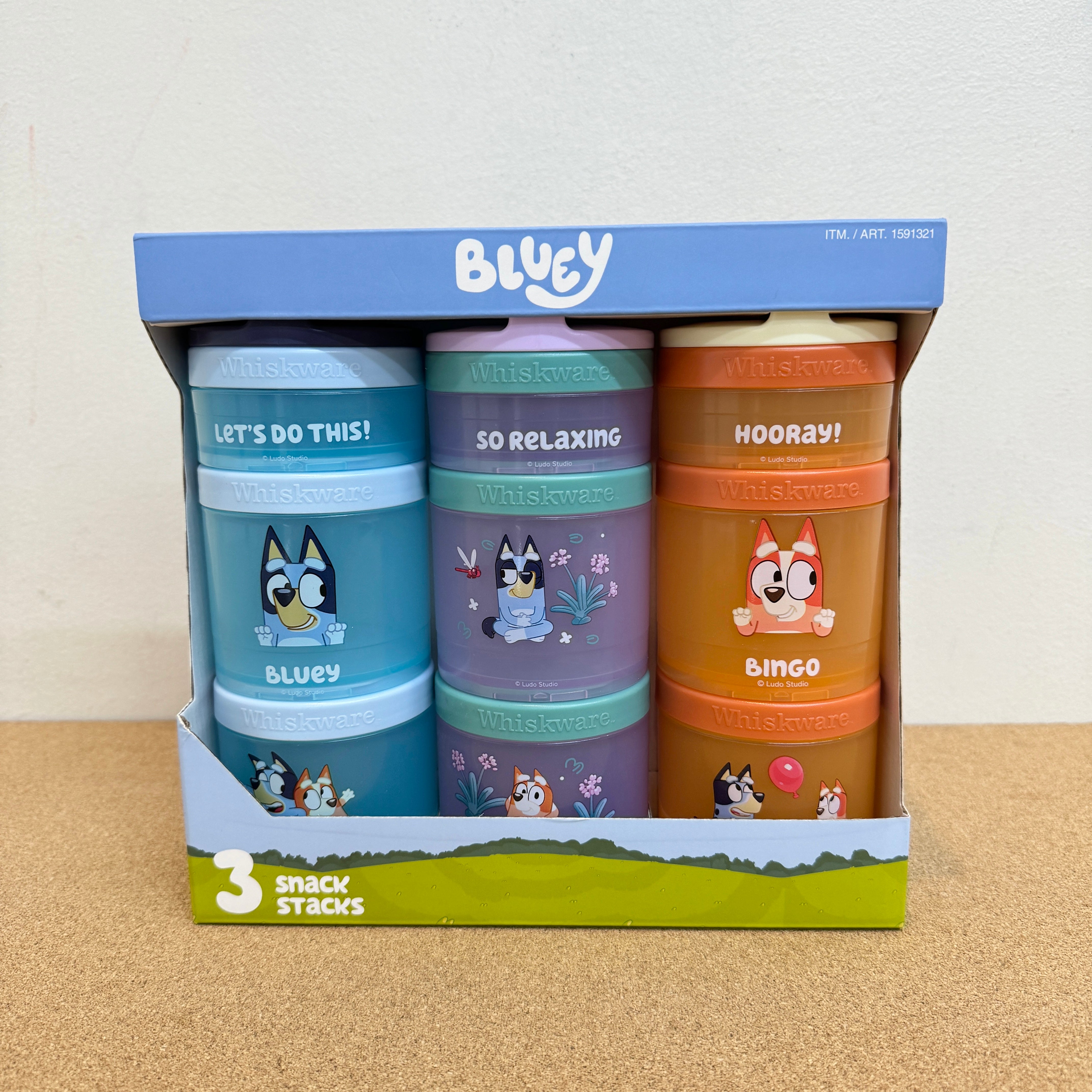 Whiskware Disney Combo Snacking Containers 3PK - Bluey