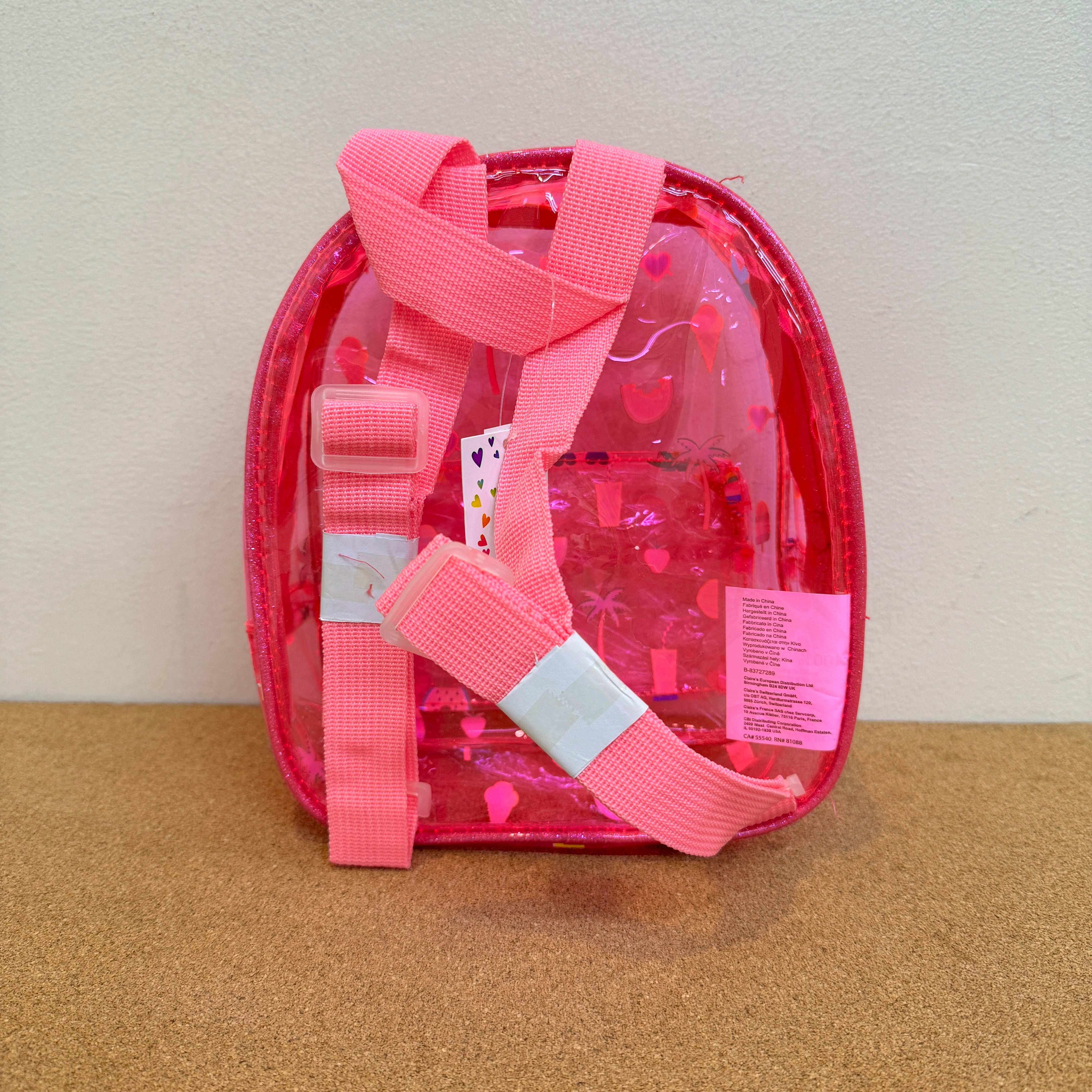 Claire’s Summertime Icons Translucent Backpack