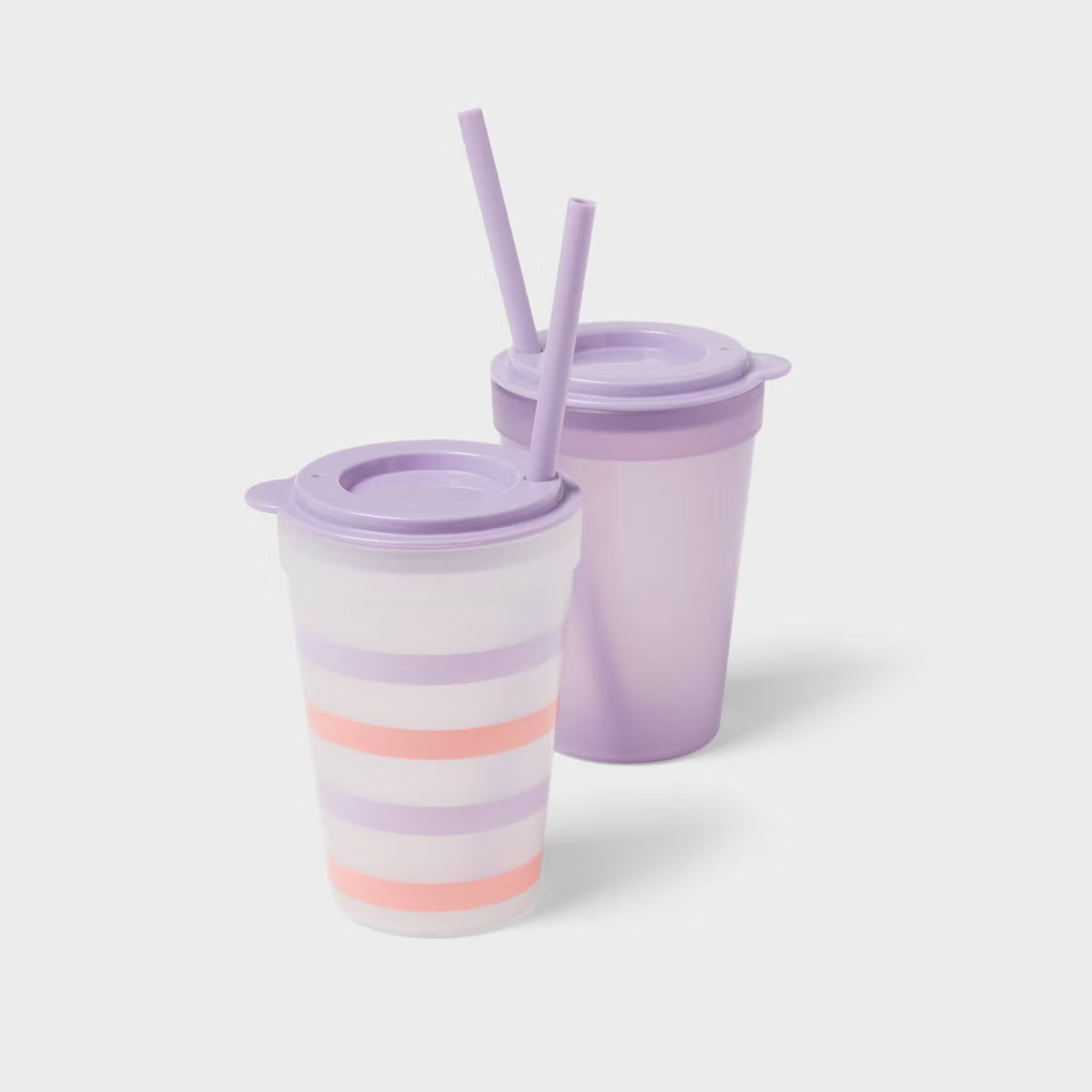 Pillowfort Kids 18PC Plastic Drinkware Set - Peach/Melon