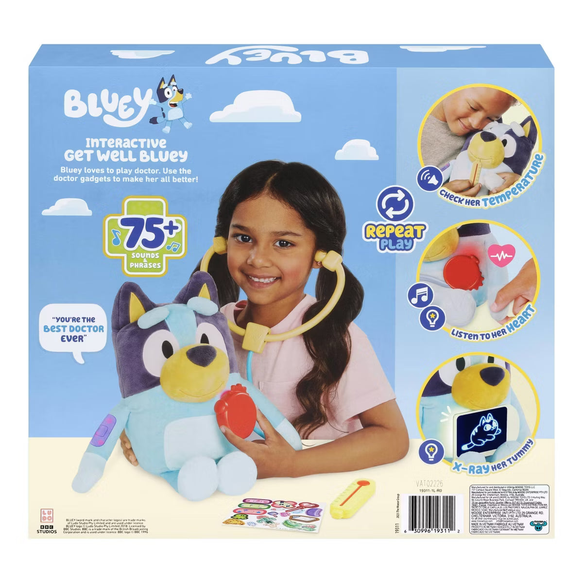 Bluey Interactive Get Well Plush