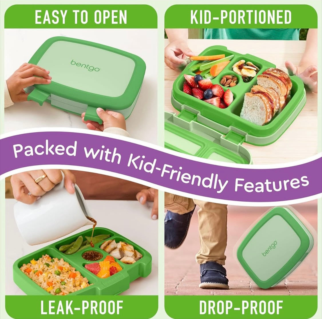 Bentgo Kids Lunch Box - Green