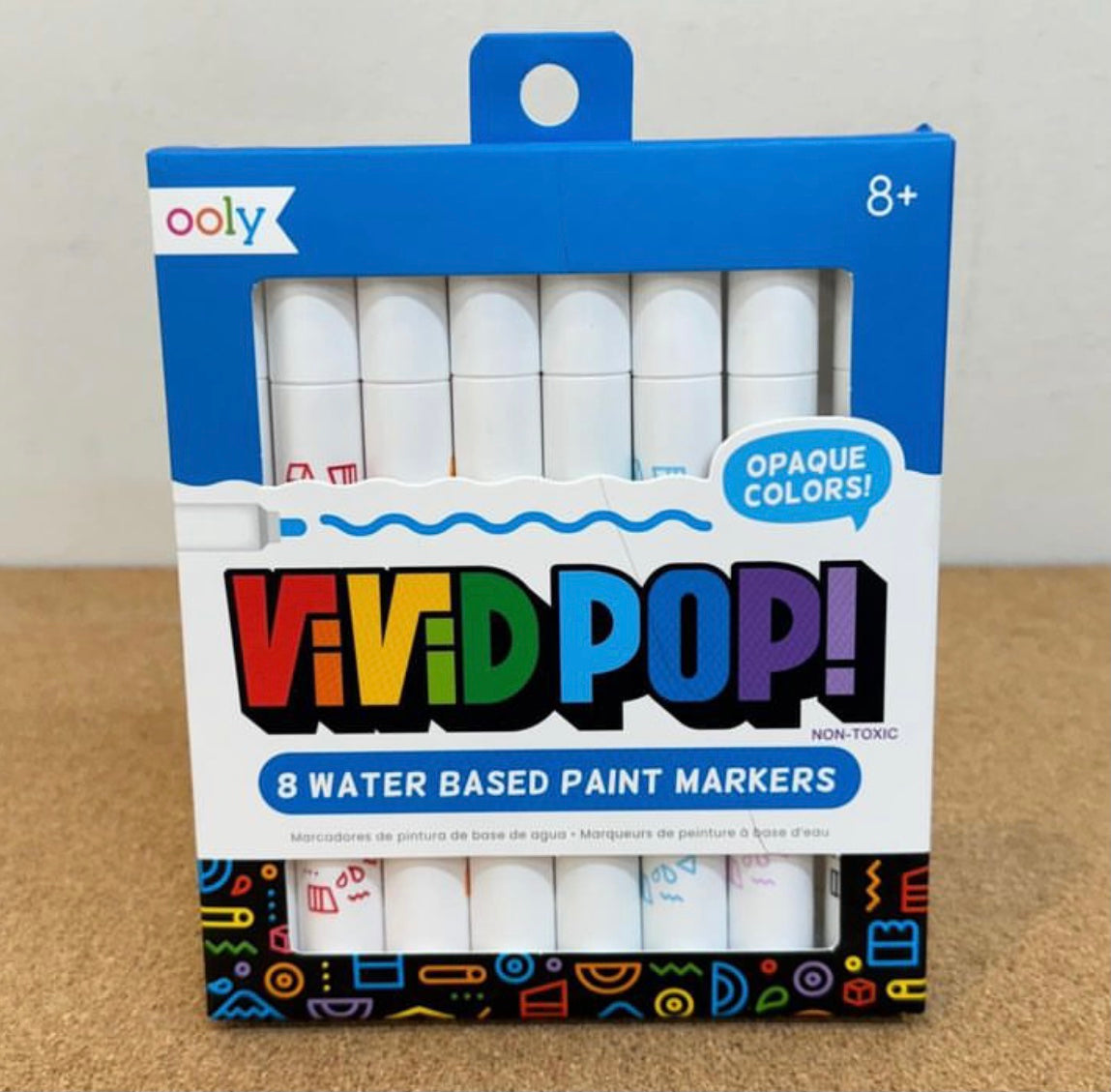 Ooly Vivid Pop! Water Based Paint Markers Set of 8