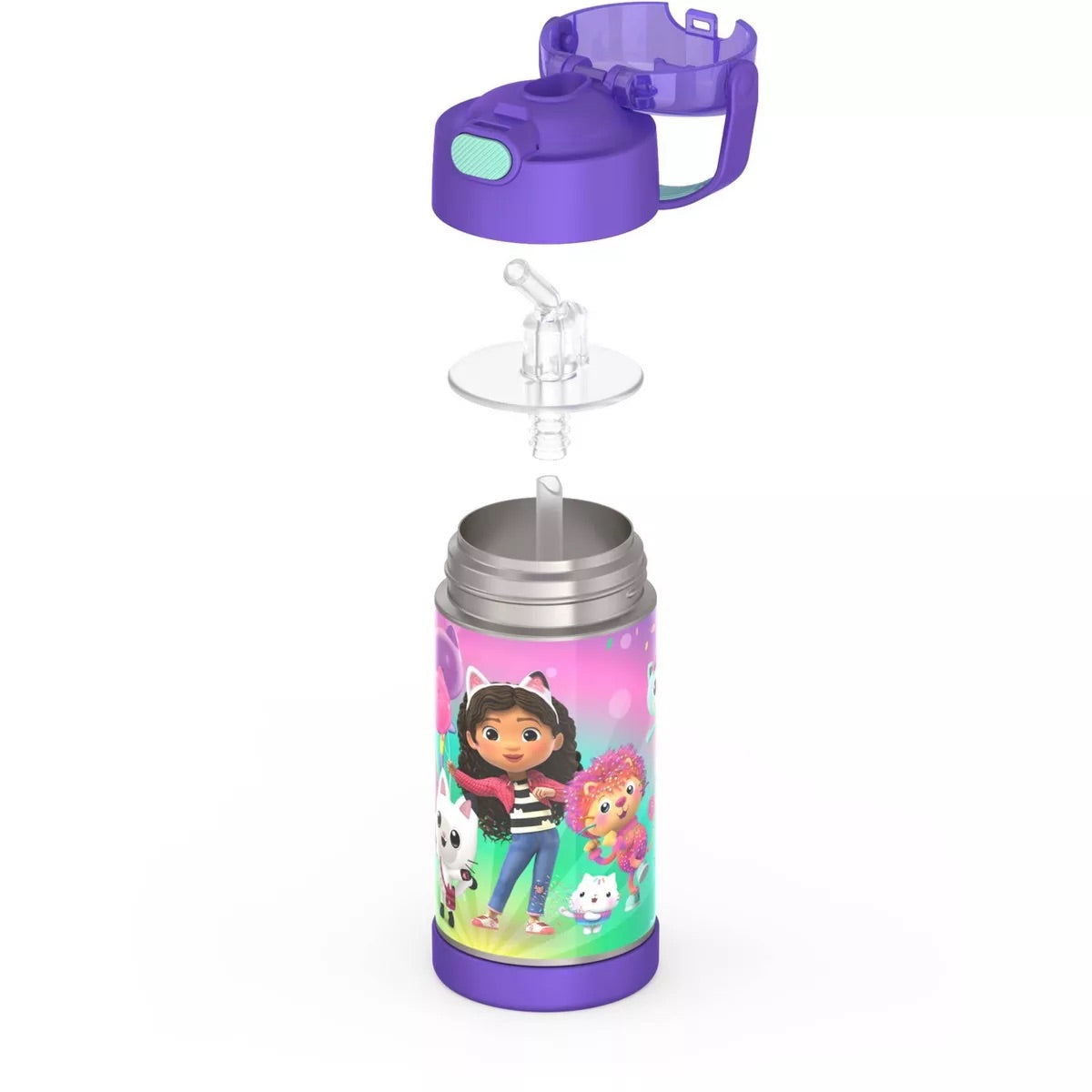 Thermos Kids Funtainer 12oz Water Bottle - Gabby’s Dollhouse