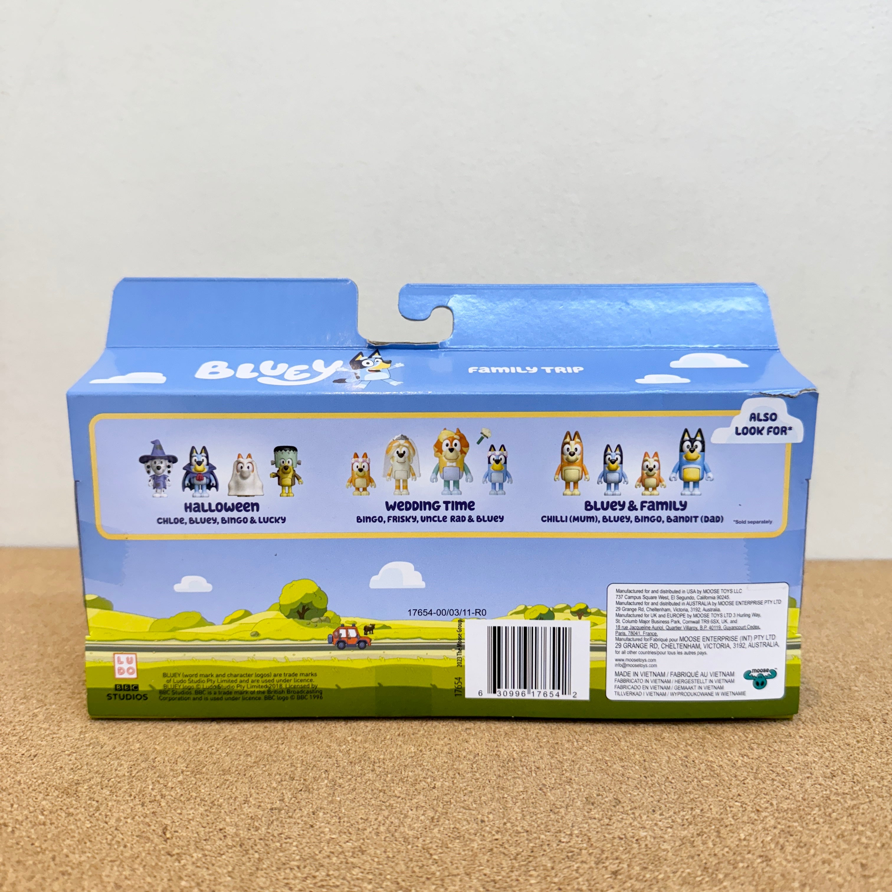 Bluey Family Trip Figure 4PK