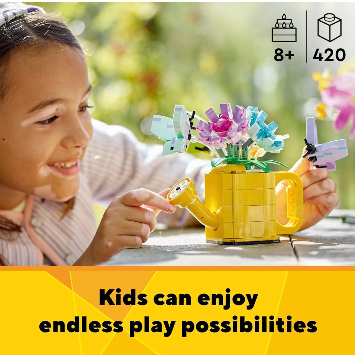 Lego Creator 3 in 1 Flowers In Watering Can Building Toy Set