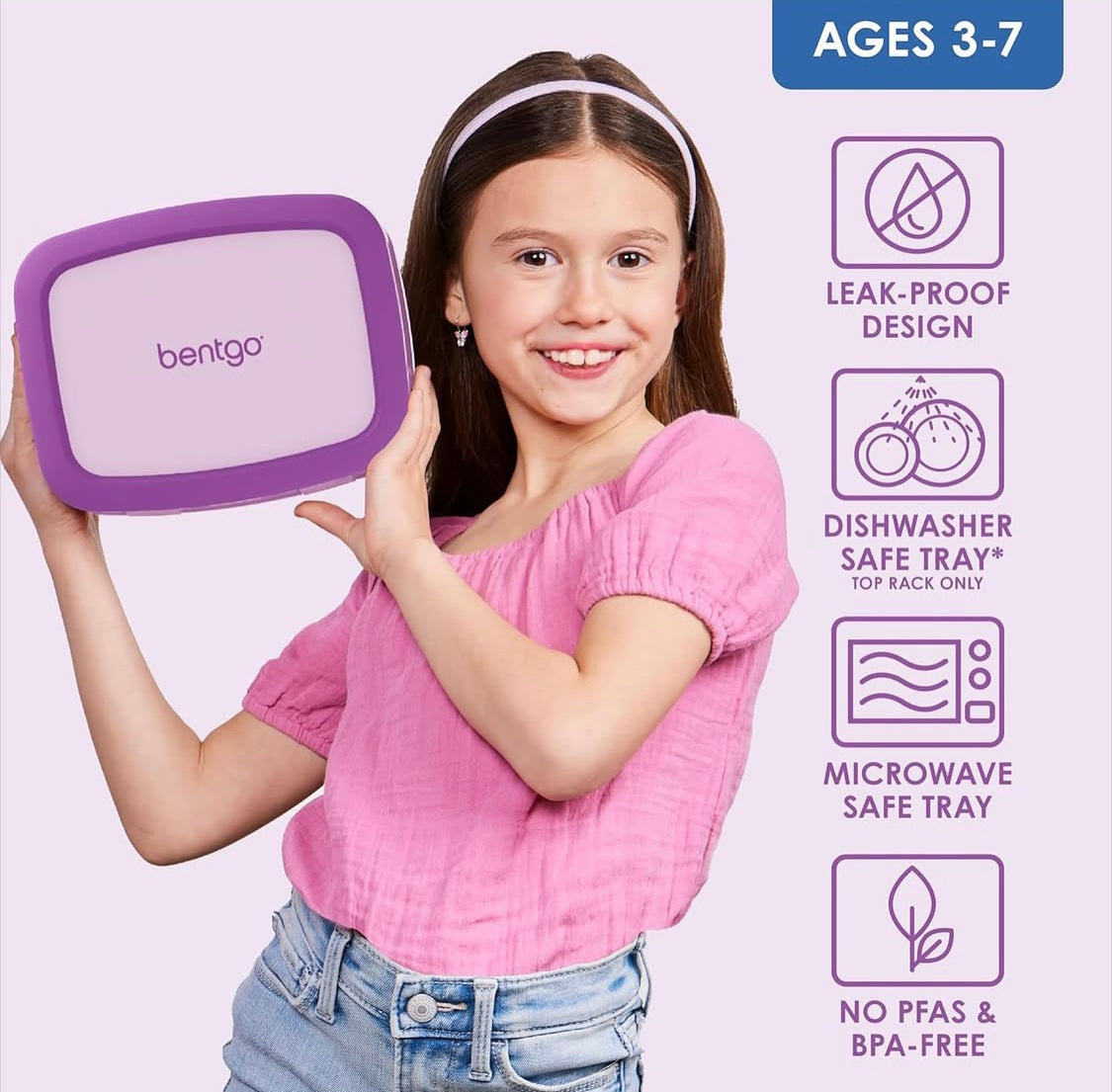 Bentgo Kids Lunch Box - Purple