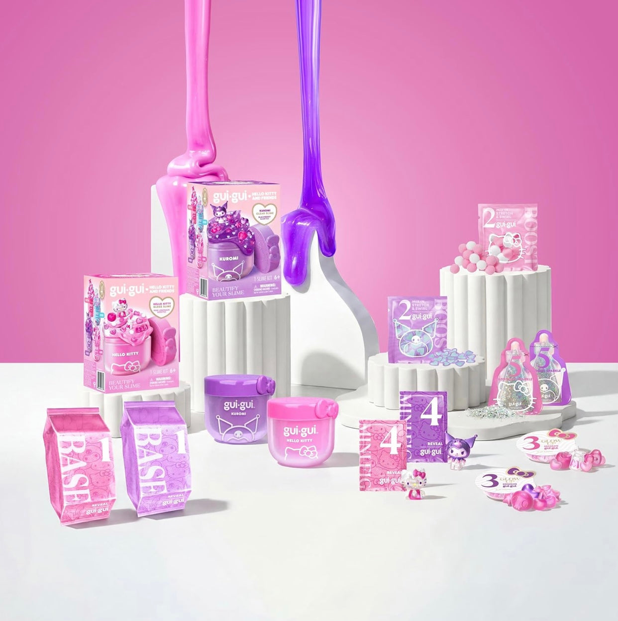 Gui Gui x Hello Kitty & Kuromi Slime 2Pack