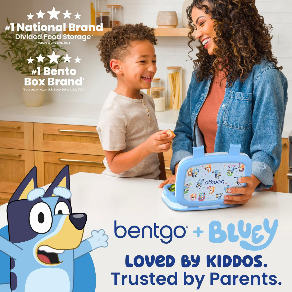 Bentgo Bluey Durable & Leak-Proof Lunchbox - Bluey & Bingo Play Day