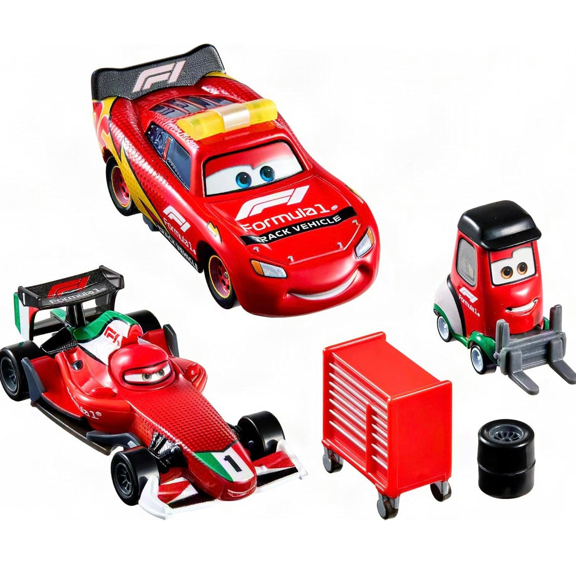 Mattel Disney and Pixar Cars Formula 1 Multipack with 3 Toy Cars