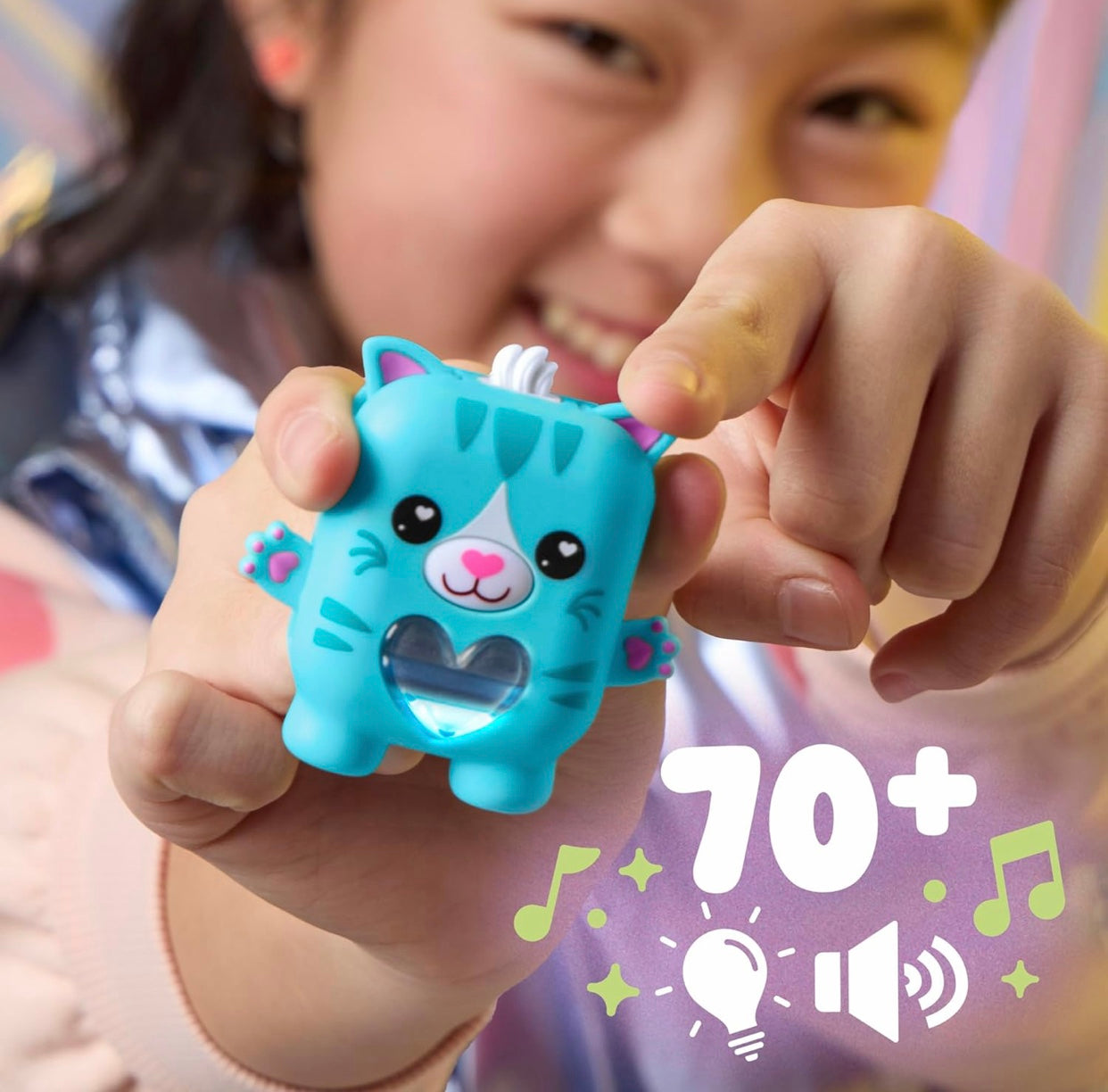 Nano-Mals Pawtricia the Blue Kitty Interactive Fidget Toy