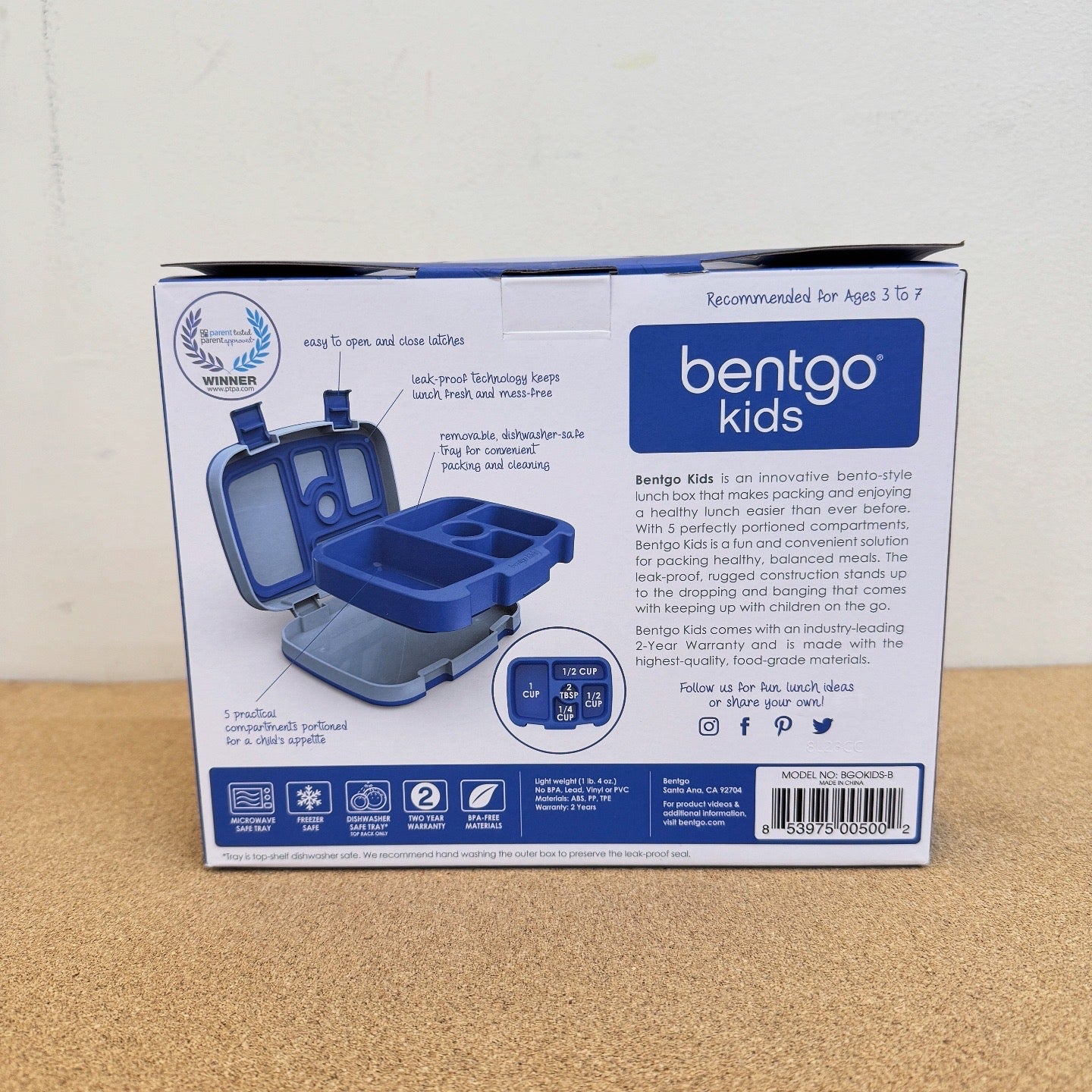 Bentgo Kids Lunch Box- Blue