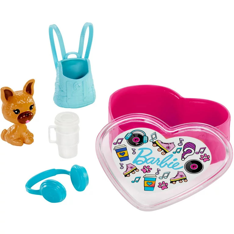 Barbie Color Reveal Pet Set in Heart-Shaped Case Surprise