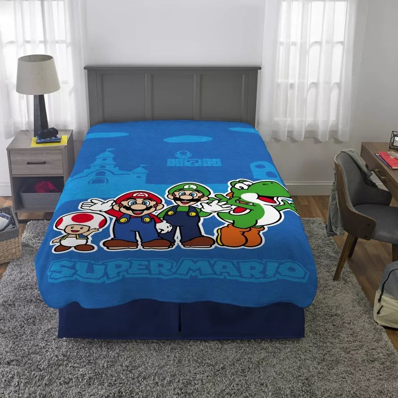 Super Mario Twin Blanket 62x90Inch