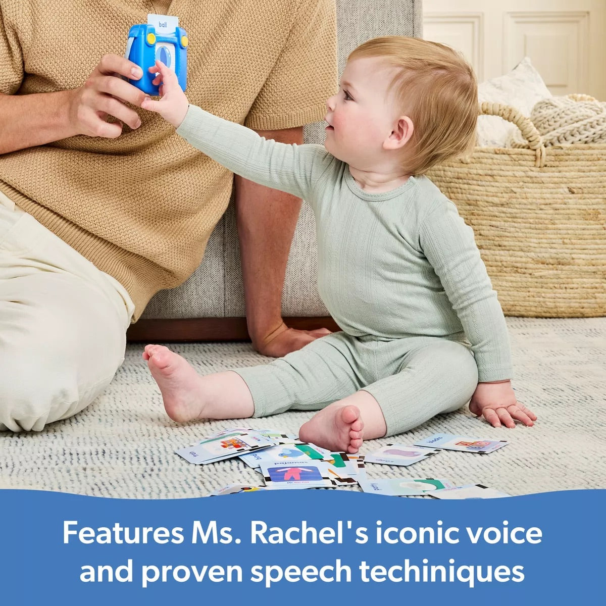 Ms. Rachel First Words Talking Flash Cards with Electronic Reader