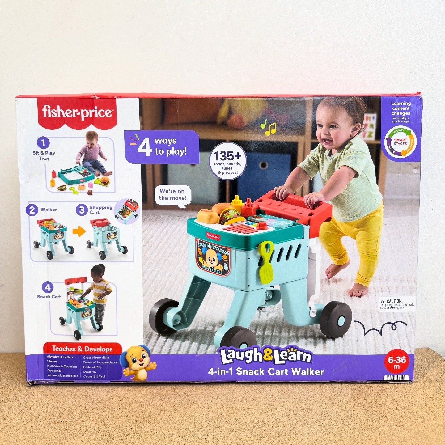 Fisher Price Laugh & Learn 4-in-1 Snack Cart Walker