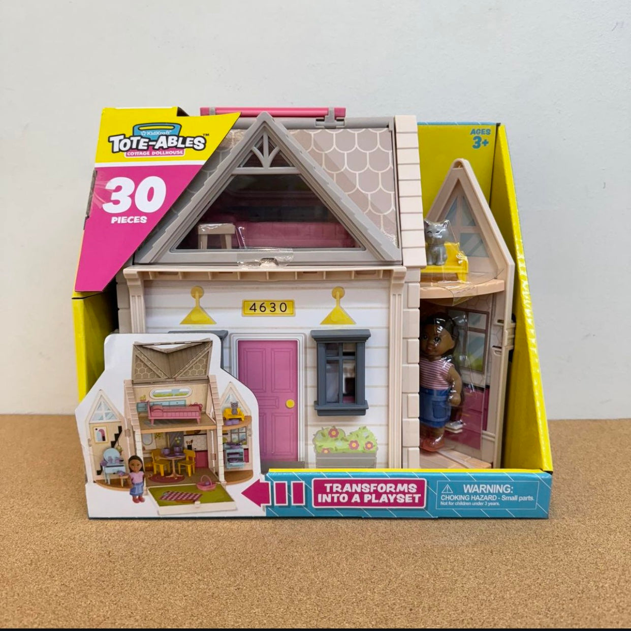 KidKraft Tote-Ables Cottage Dollhouse Transforms Into A Playset