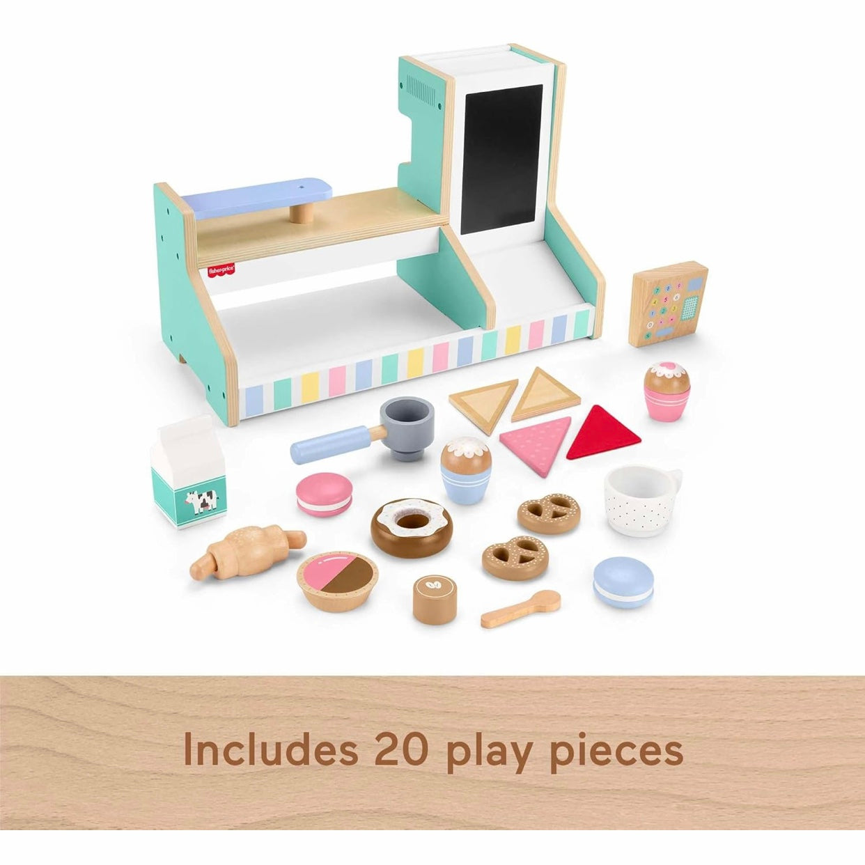 Fisher Price Wooden Coffee Shop Playset