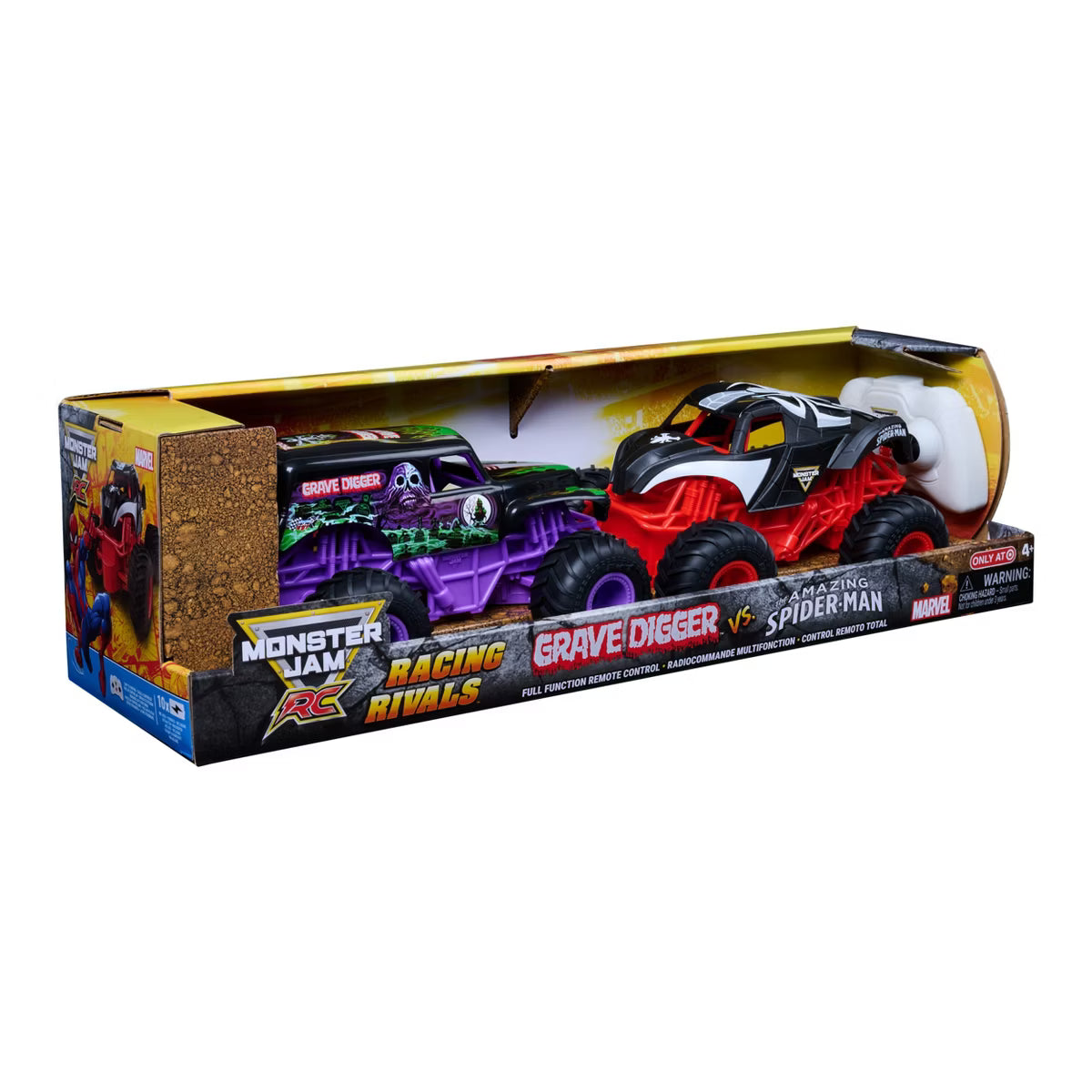Monster Jam Racing Rivals Grave Digger VS. The Amazing Spiderman RC