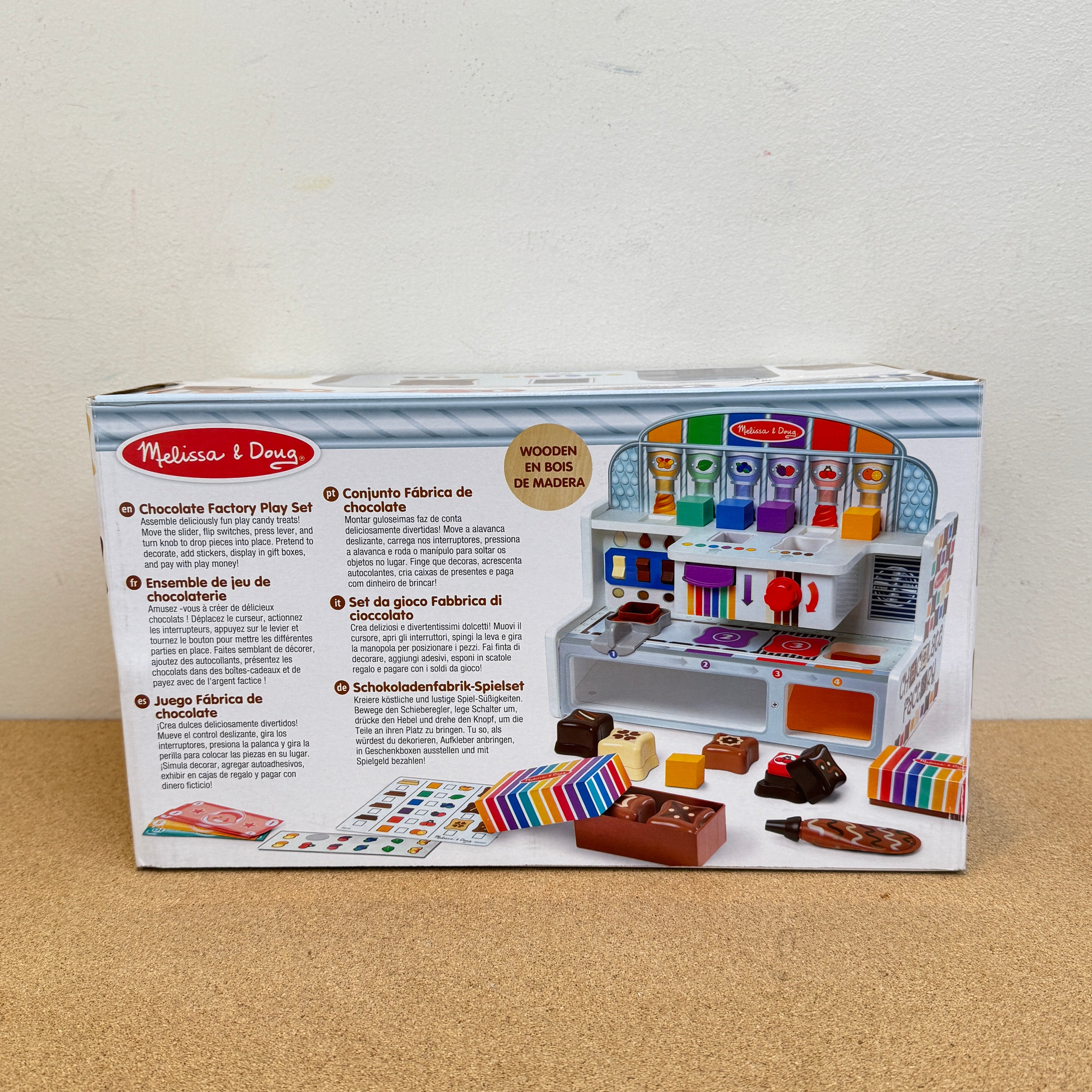 Melissa & Doug Wooden Chocolate Factory Playset