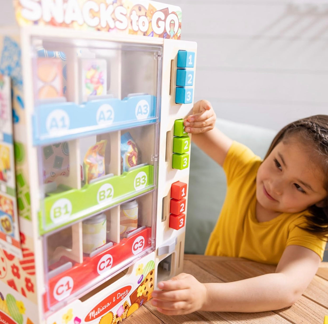 Melissa & Doug Sort-Stock-Select Wooden Vending Machine Playset