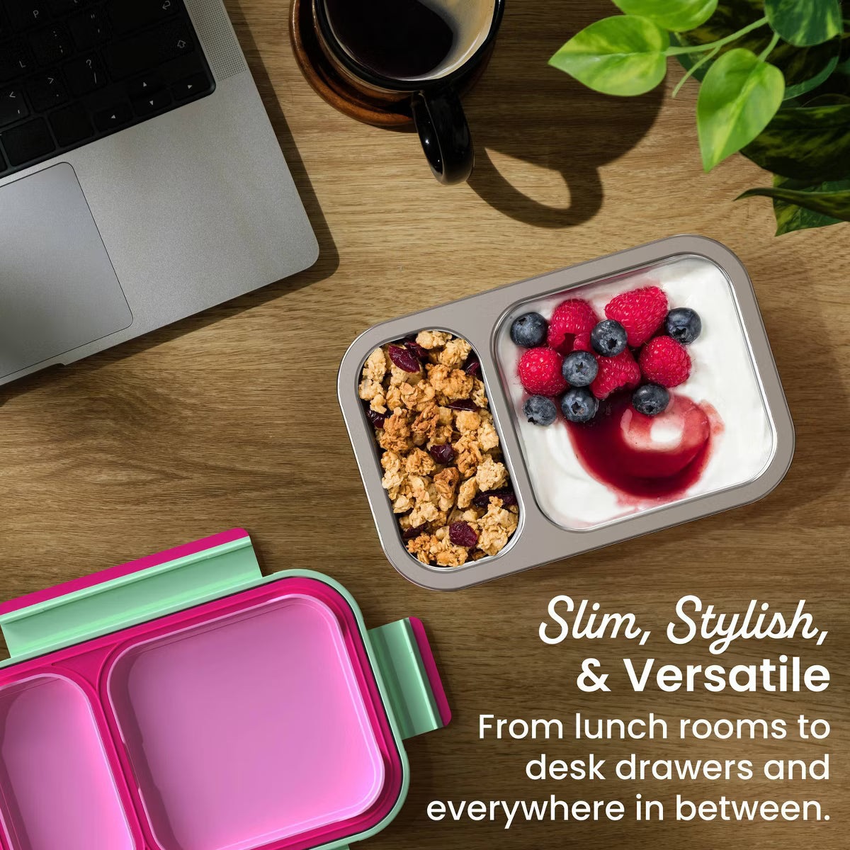 Bentgo EC Kid’s’ Stainless Steel Lunchbox - Strawberry