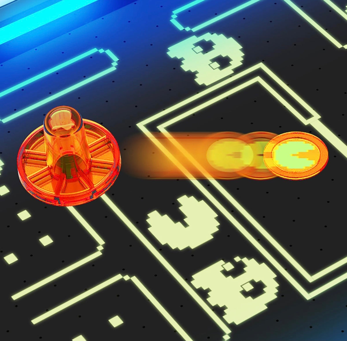 Merchant Ambassador Pac-man: Arcade Air Hockey Glow in the Dark Tabletop Game