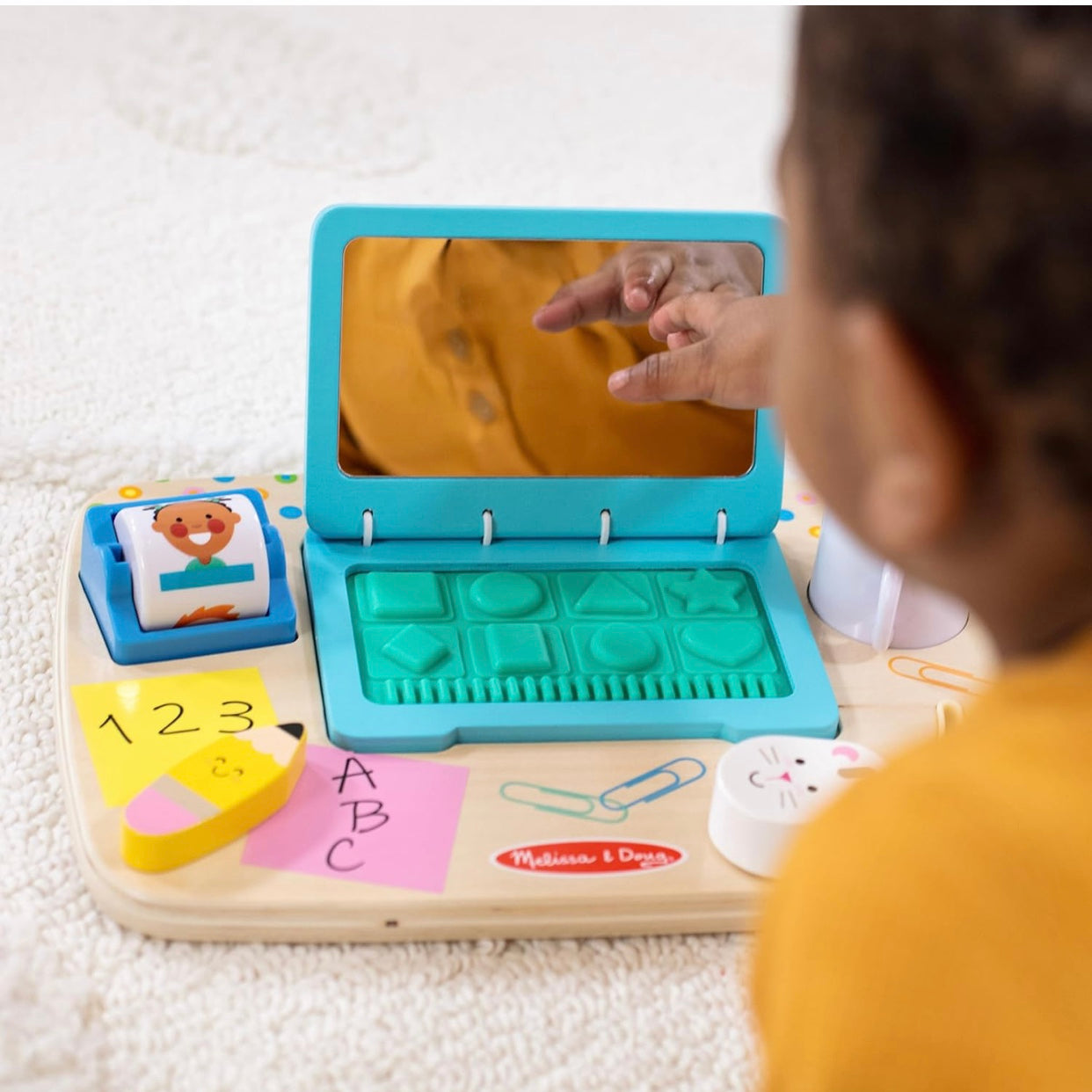 Melissa & Doug Wooden Work & Play Desktop Activity Board