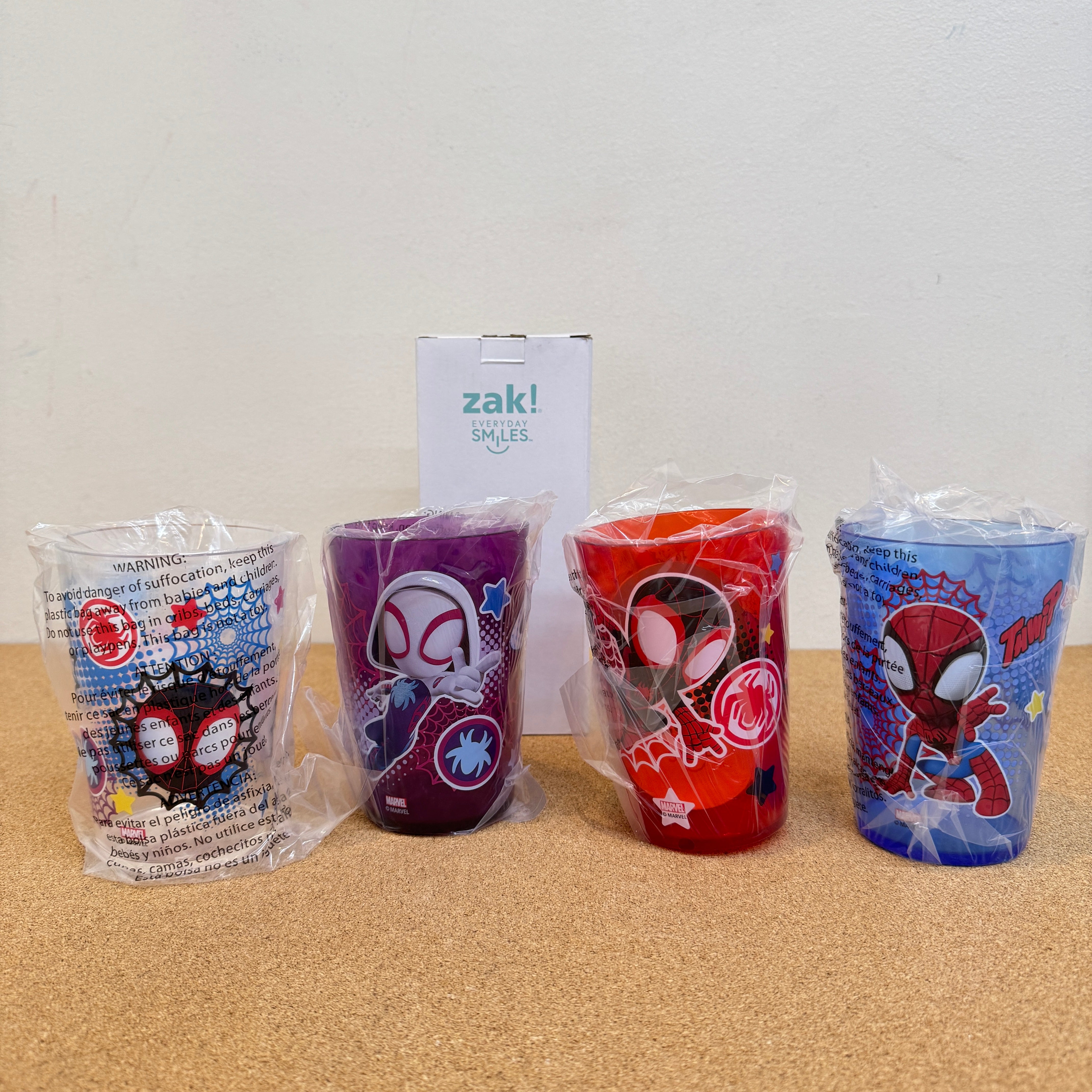 Zak Design Marvel Spiderman Plastic Cups Set 4Pk 14.5 Oz