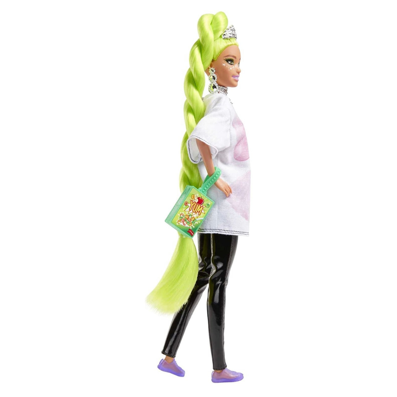 Barbie Extra Doll #11 Neon Green Hair with Feather Boa Accessories and Pet