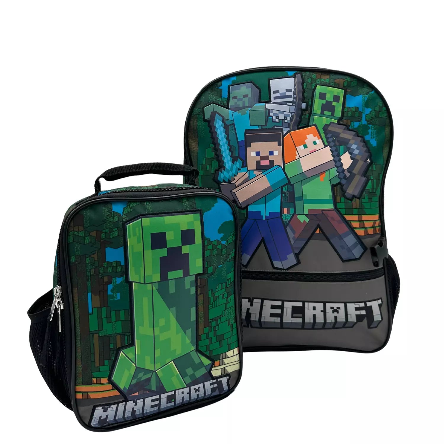 Minecraft 2Piece Backpack Set 17”