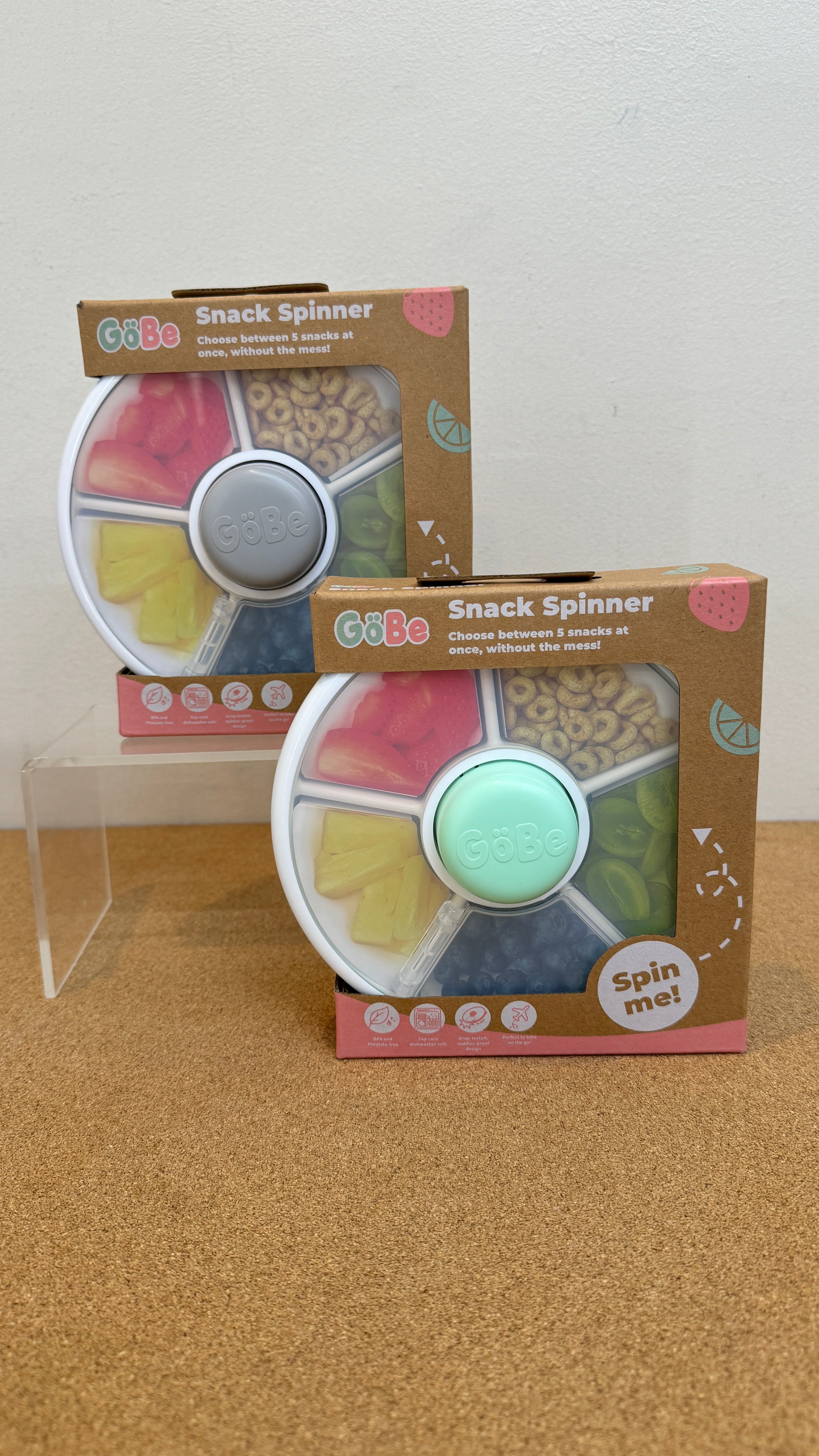 GoBe Kids Original Snack Spinner 2Pack(Teal/Grey)