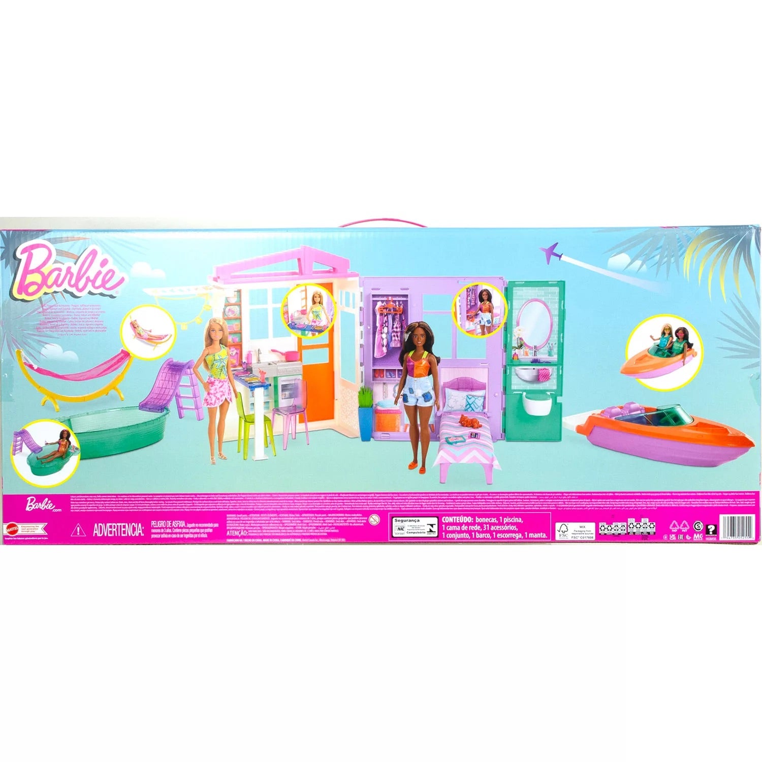 Barbie Fun Holiday Dolls with Accessories Playset