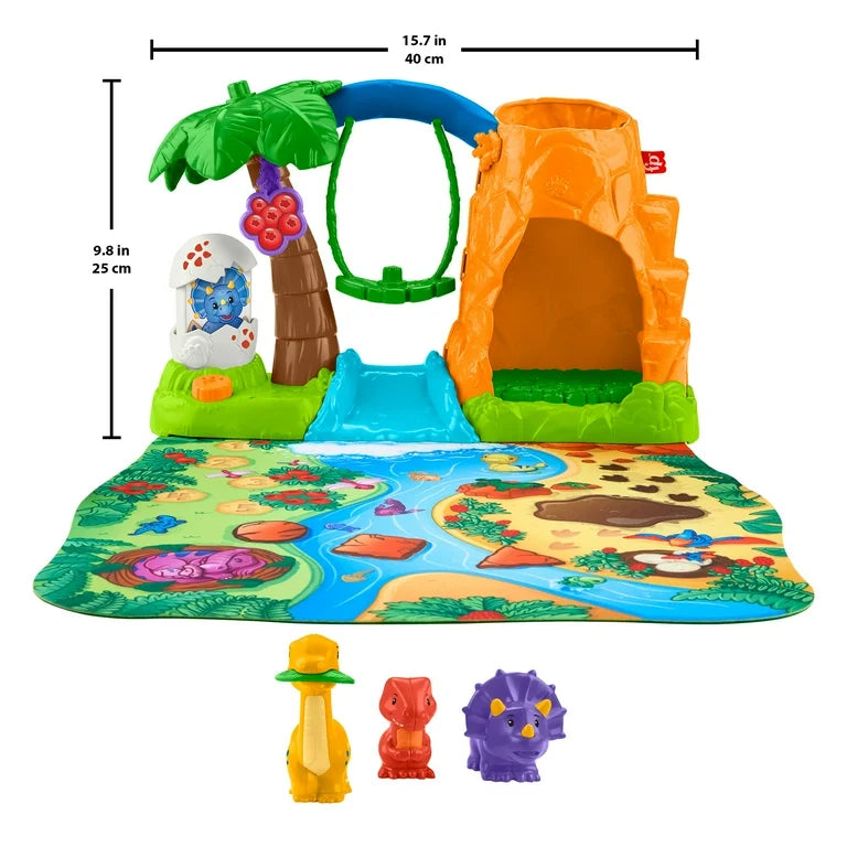 Fisher Price Little People Dinosaur Village & Play Mat Toddler Playset
