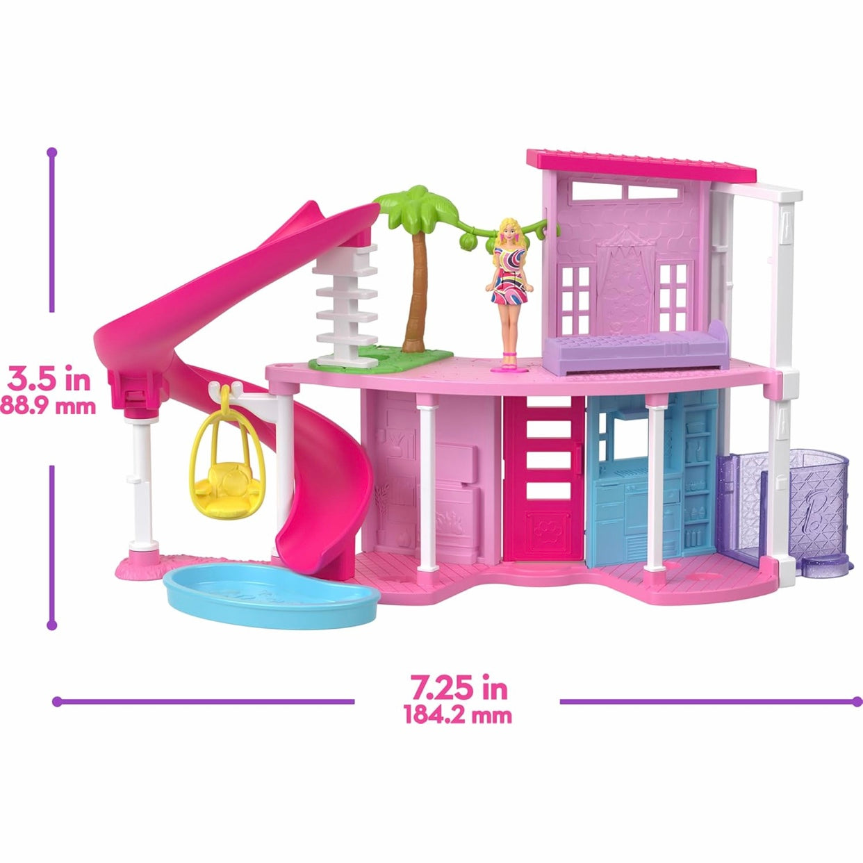 Barbie Mini Barbieland Dreamhouse & 3 Toy Vehicle Set