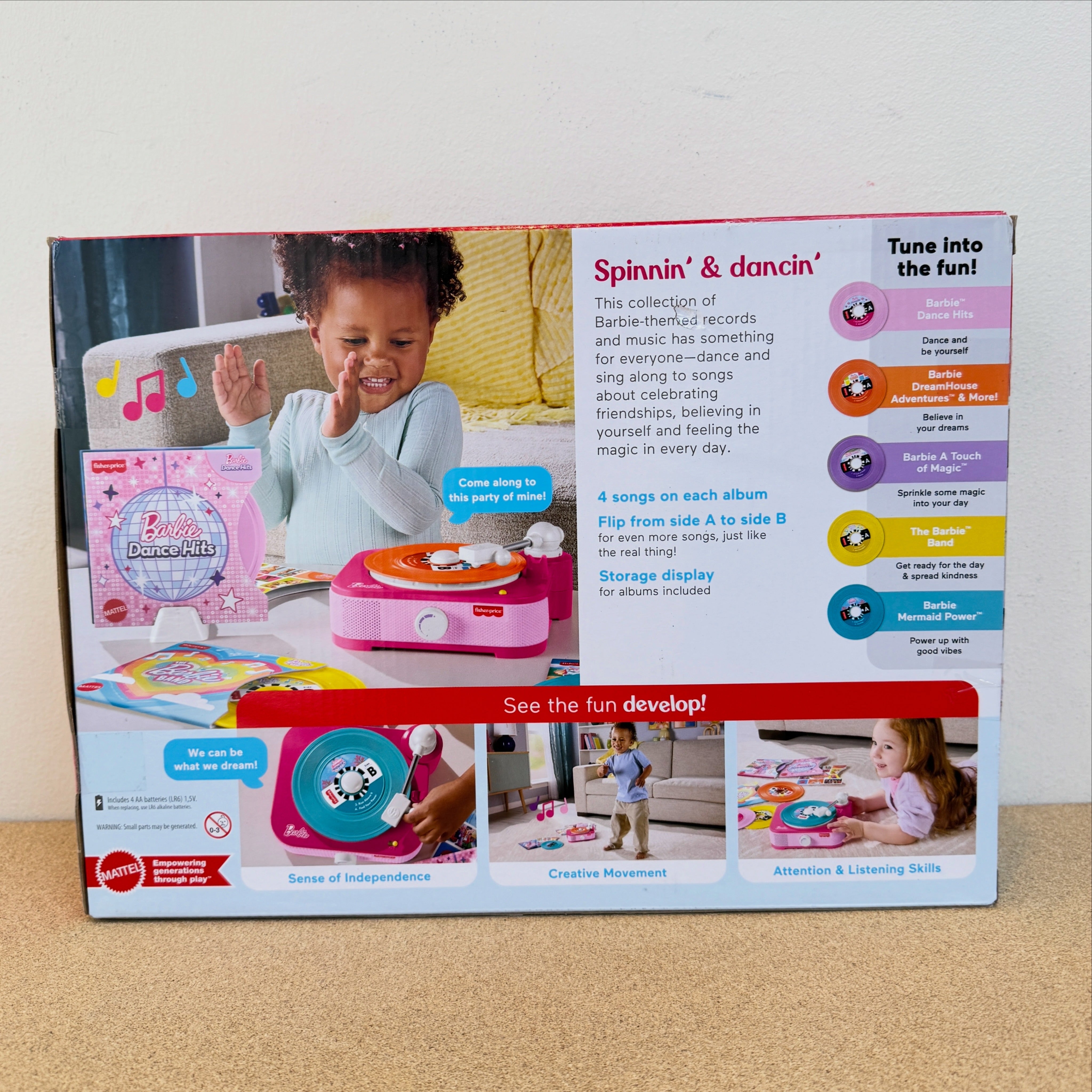 Fisher Price Rockin’ Record Barbie Player Musical Toy