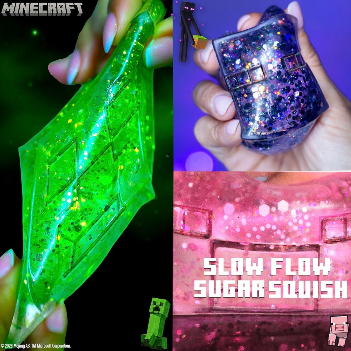 Slimygloop Gelli Gels Minecraft 3Pack