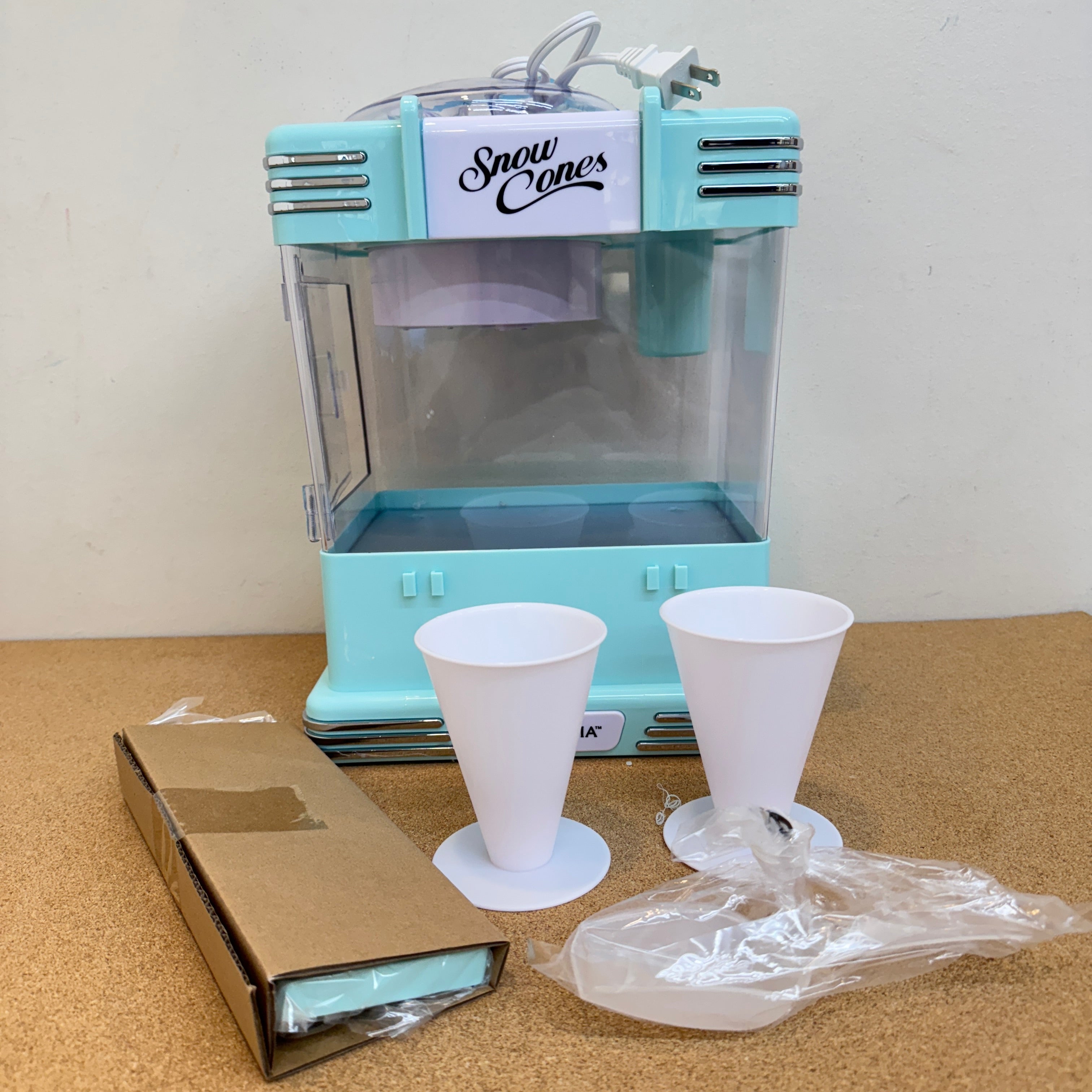 Nostalgia Snow Cone Shaved Ice Machine Retro Tabletop